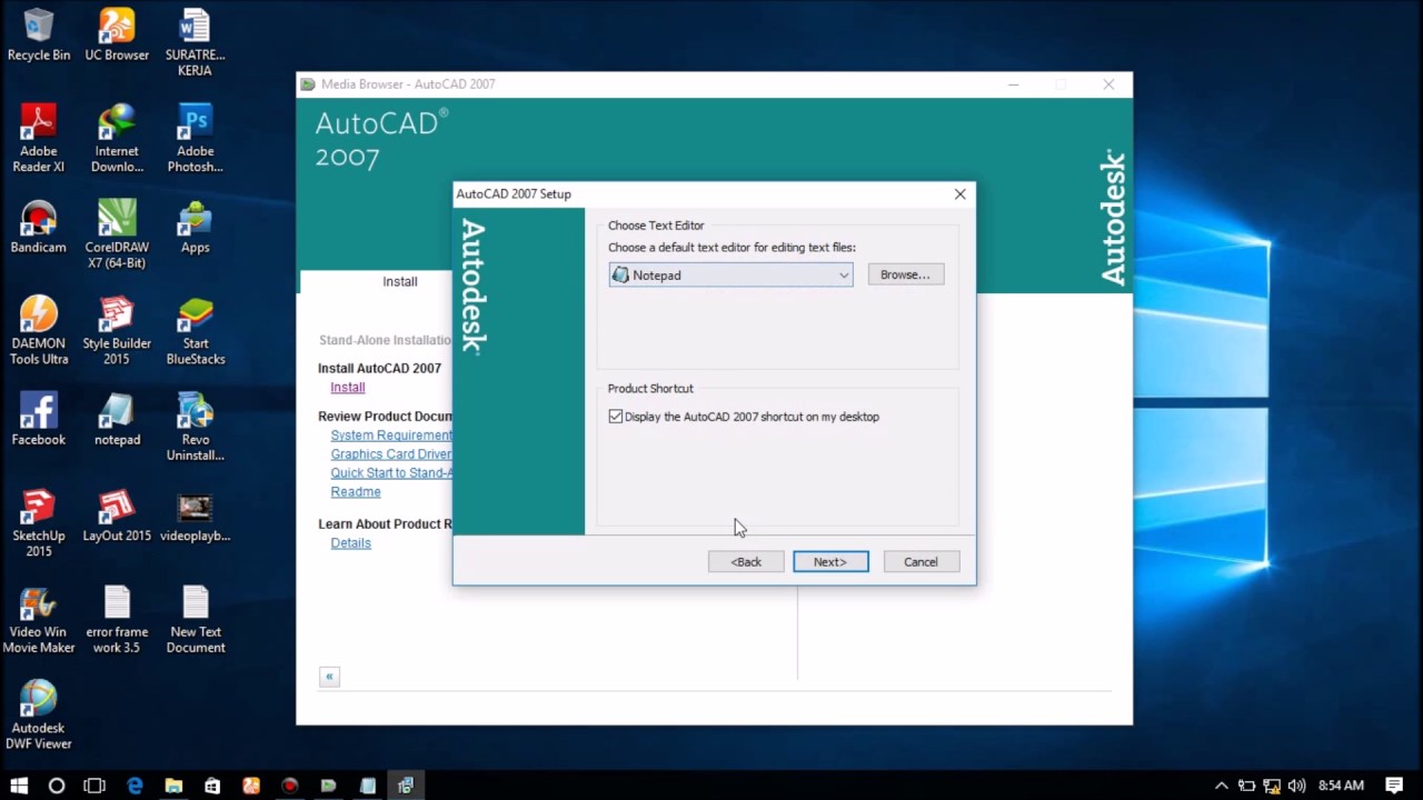 autocad 2007 install on windows 7